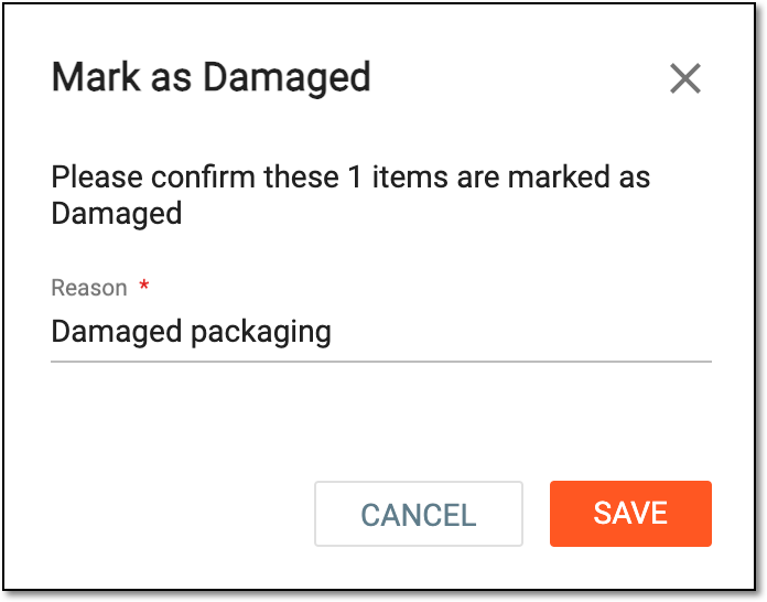 Providing reason for item disposition change