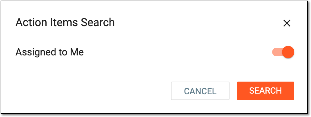 Selecting to view action items assigned to you