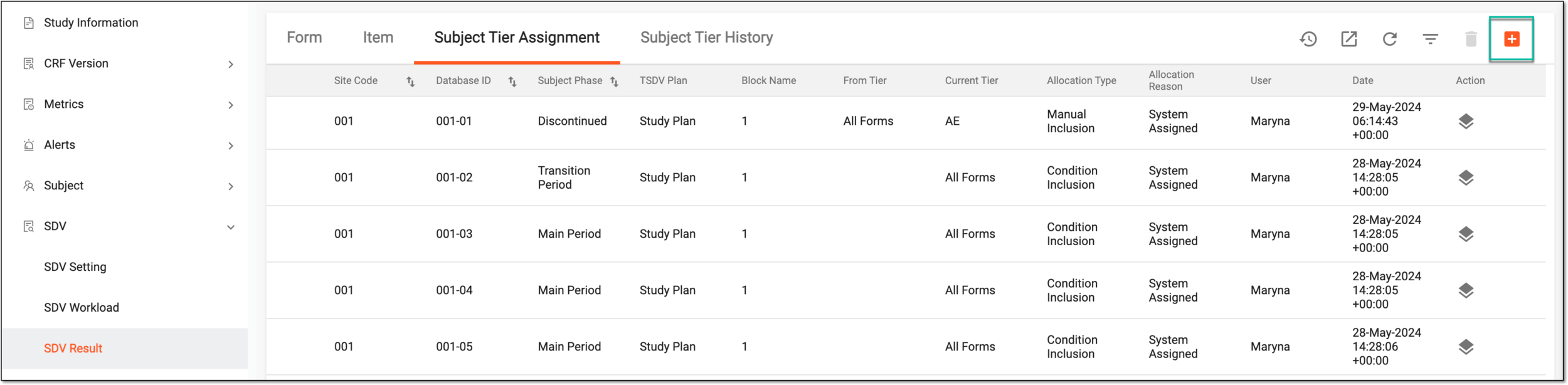 Adding subject tier assignment