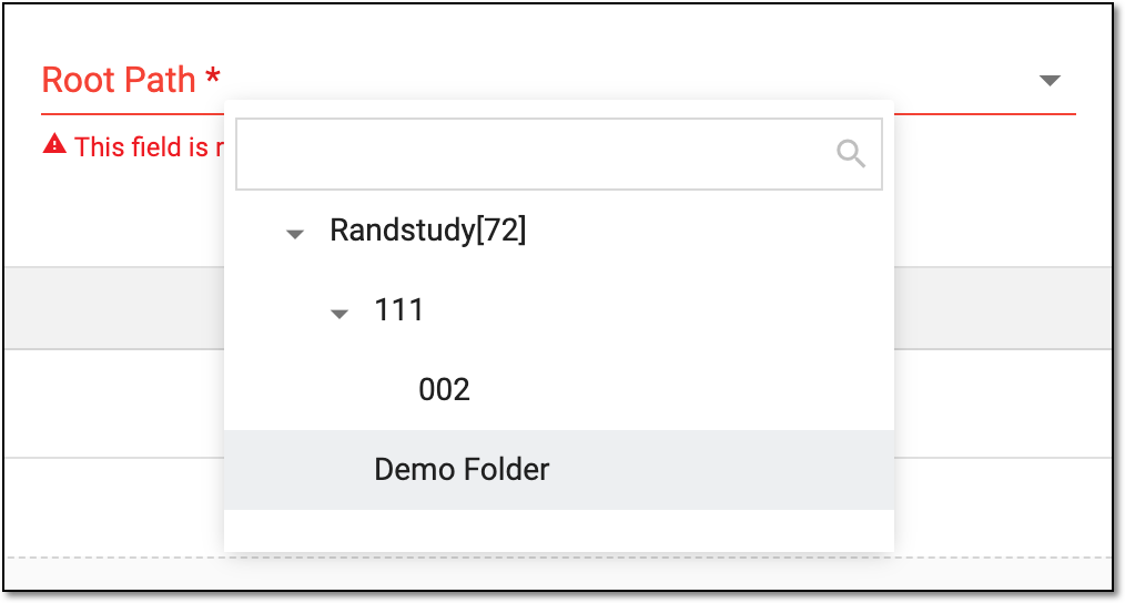 Selecting root directory