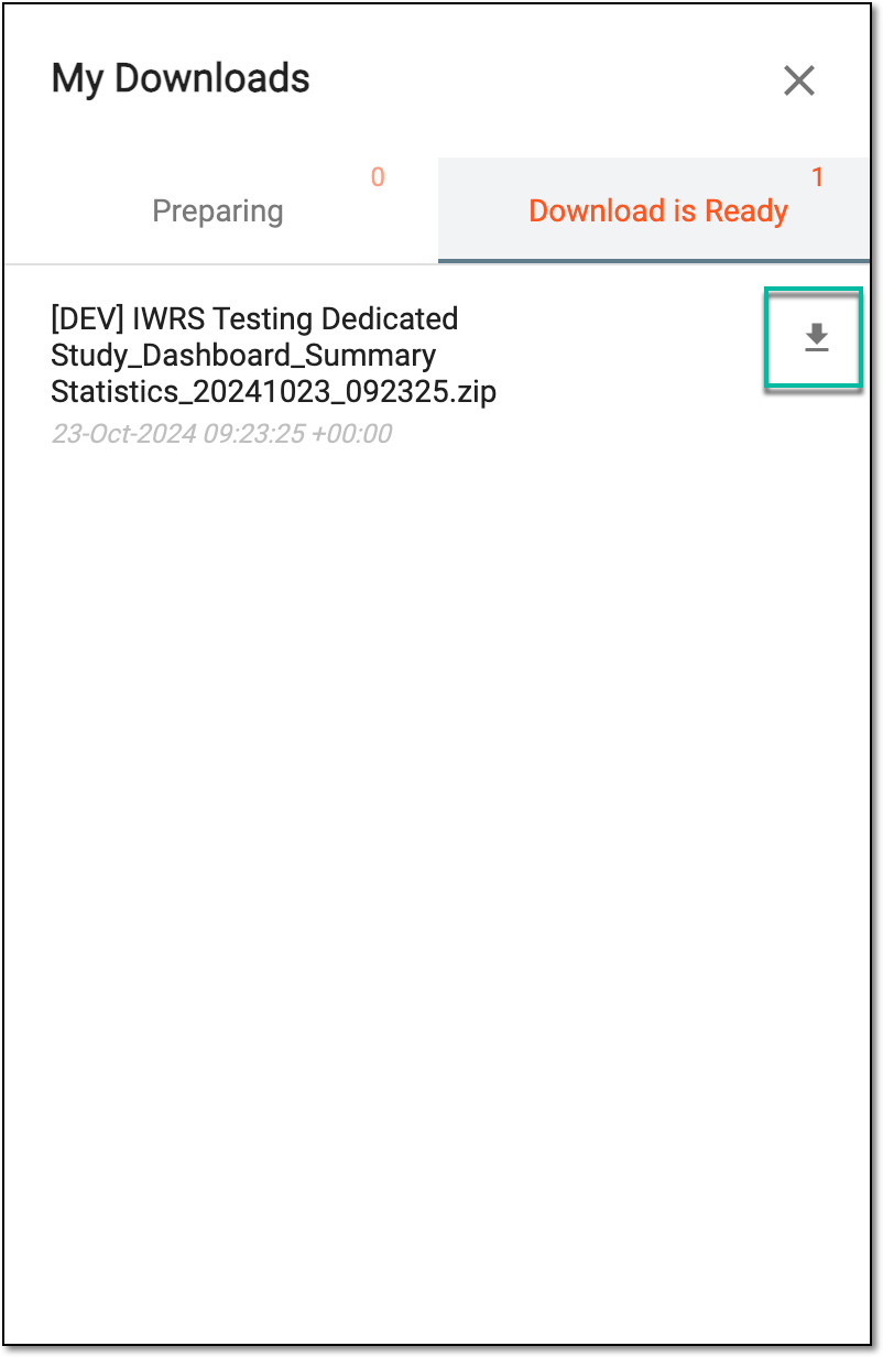 Downloading exported report file