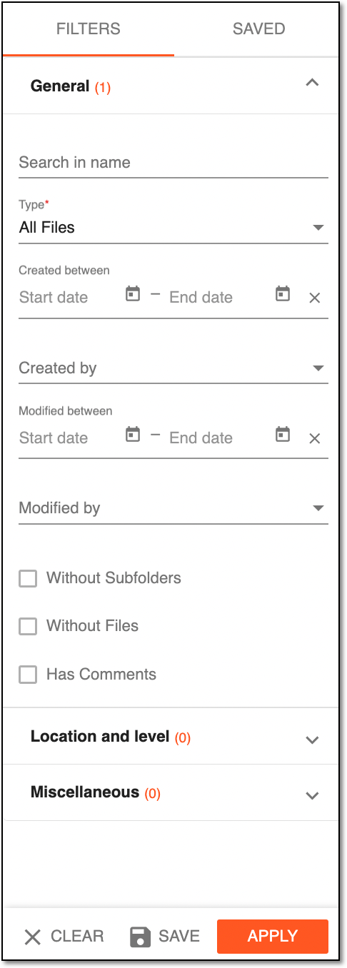 Using advanced filters