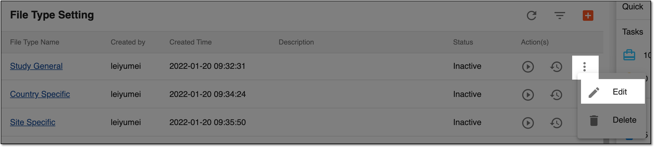 Locating Edit option
