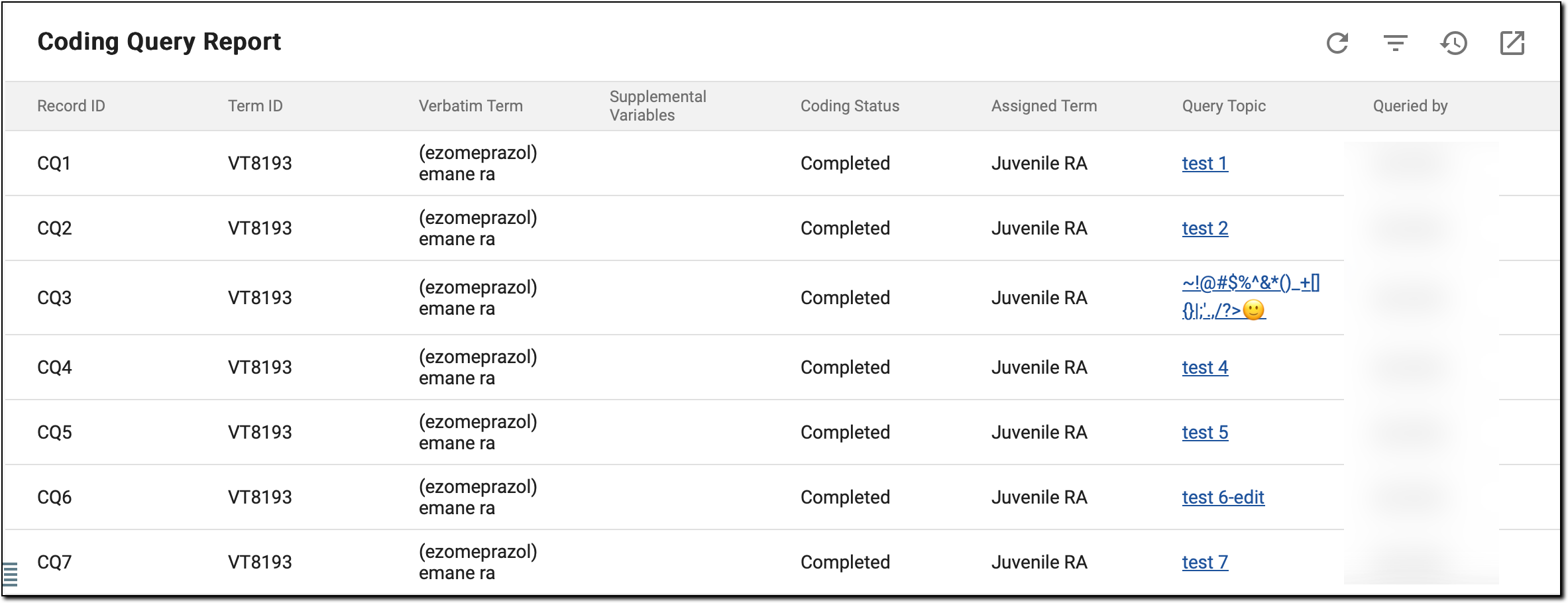 Reviewing coding queries