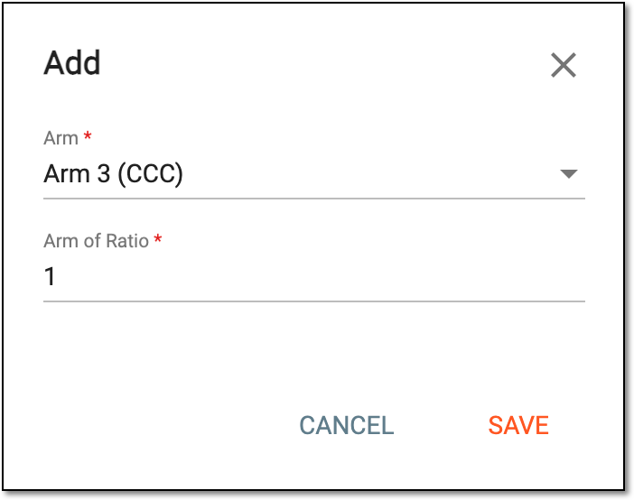 Configuring arm and ratio