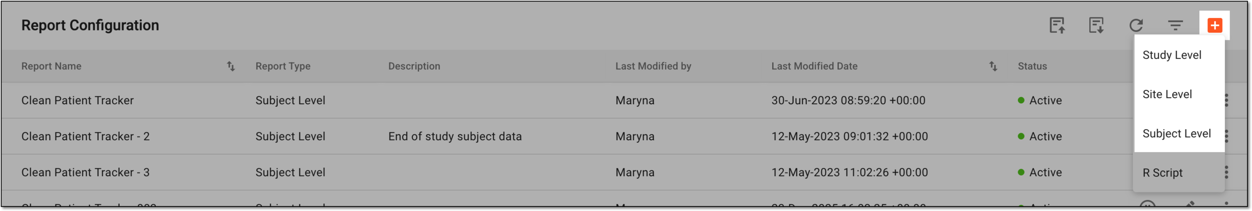 Selecting on-demand report level