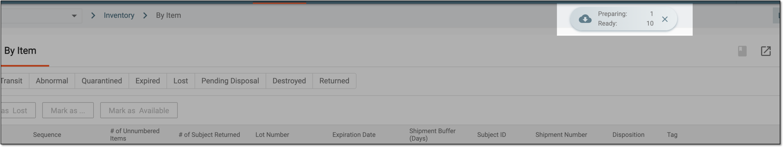 Downloads widget