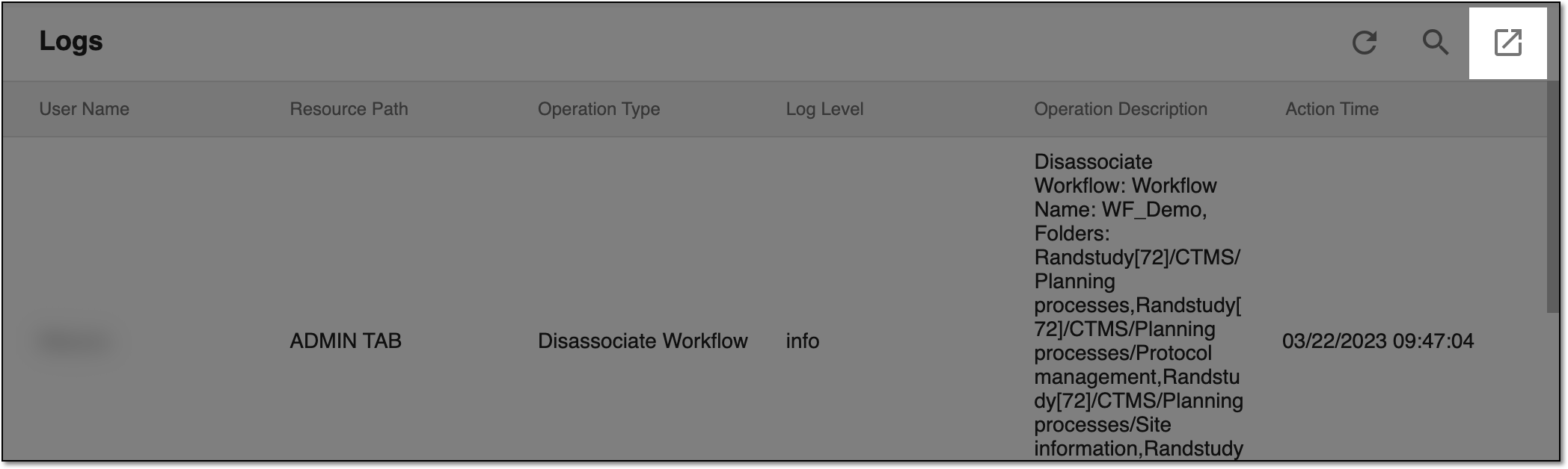 Exporting event log