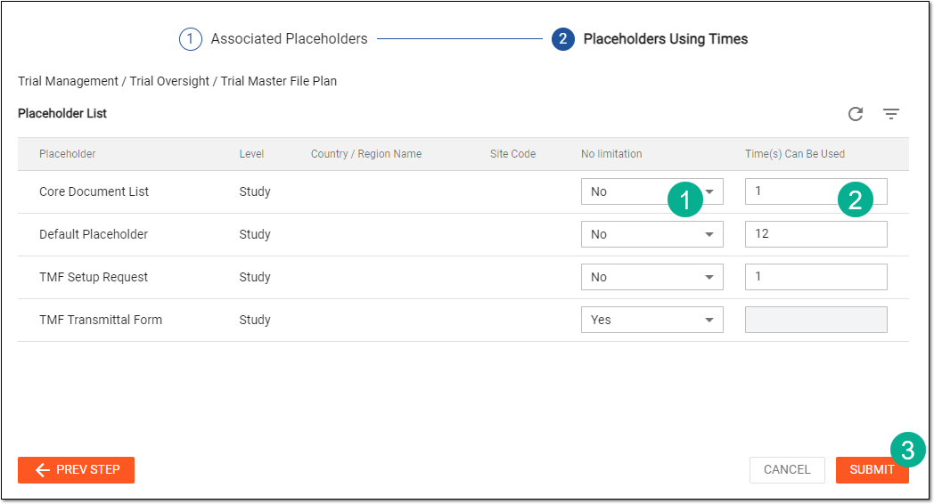 Updating using times of placeholders