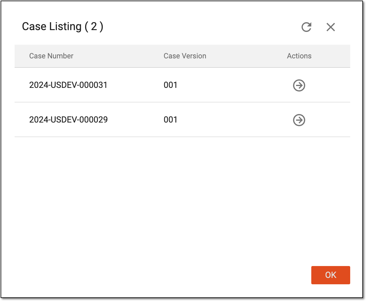 Accessing cases with similar events