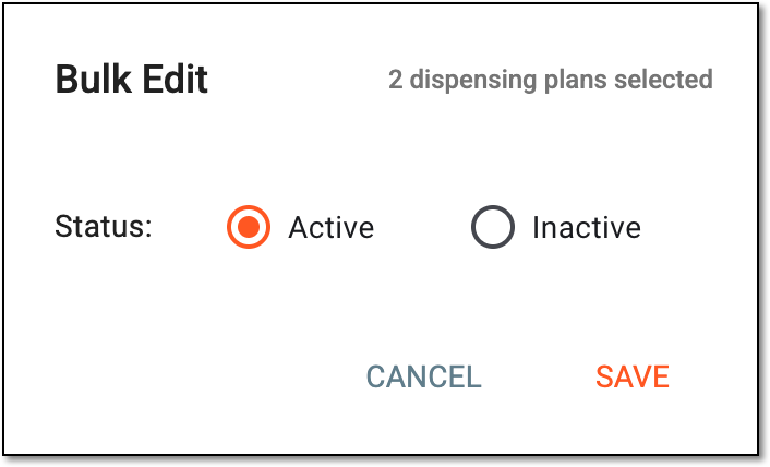 Setting activation status for visits in bulk