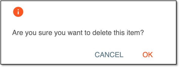 Confirming depot deletion