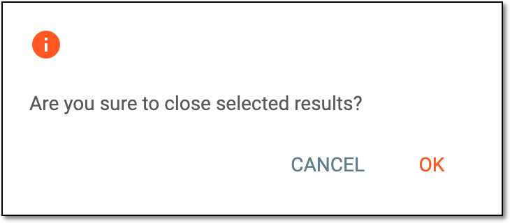 Confirming to close queries