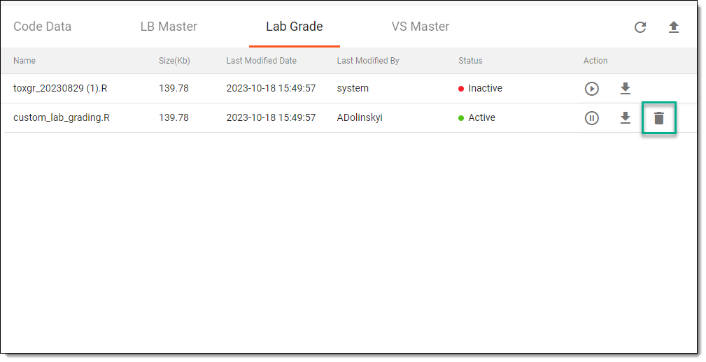 Deleting custom lab grading script