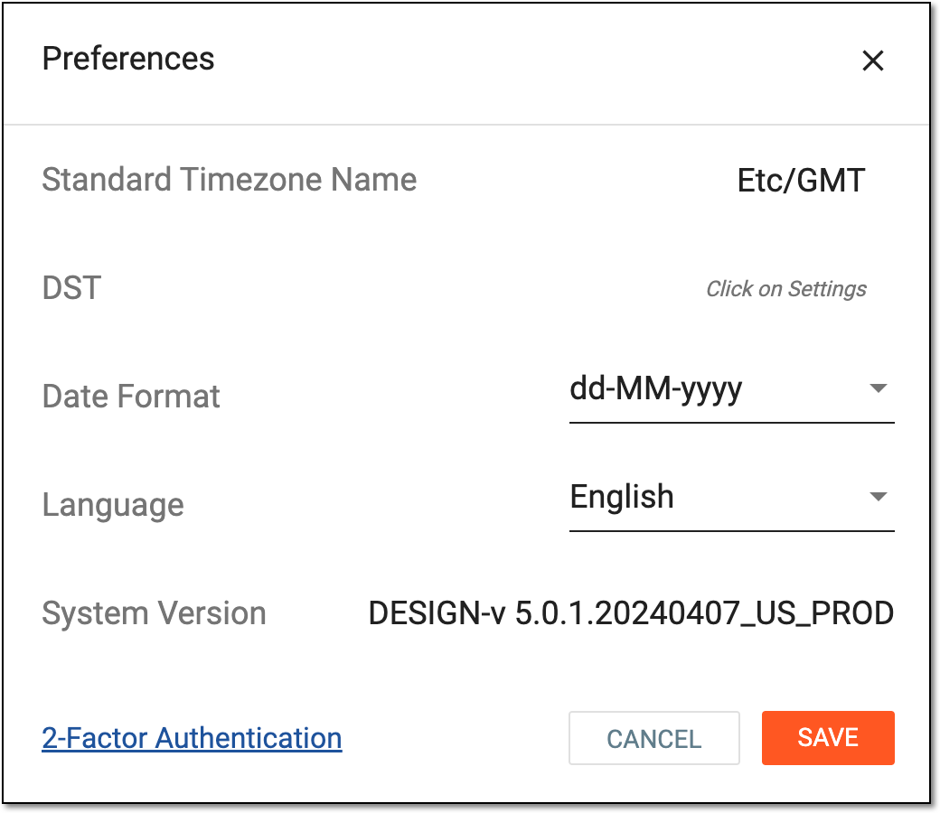 Updating preferences