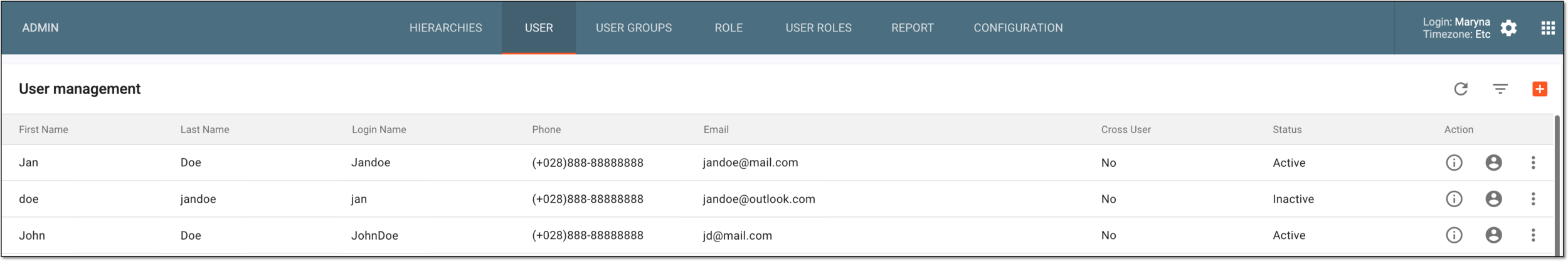 User management