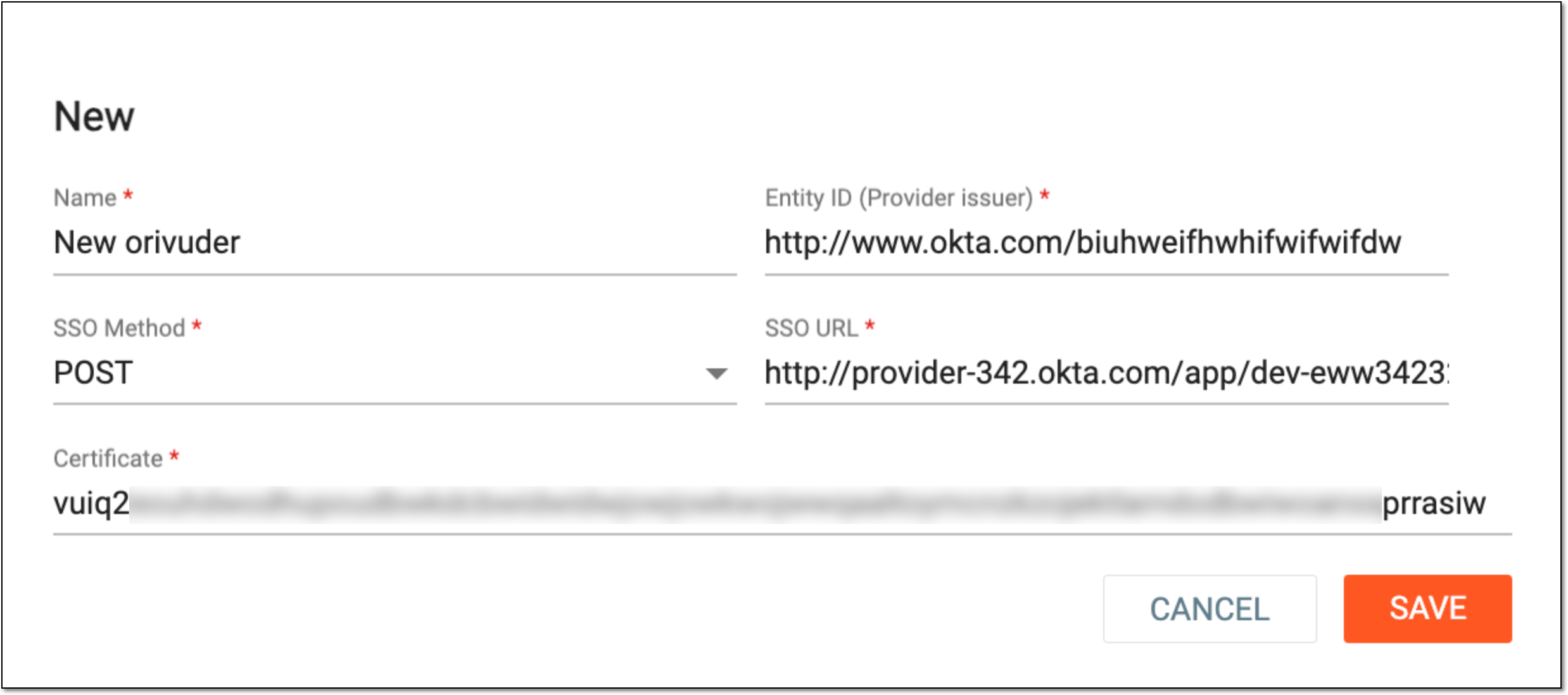 Adding identity provider