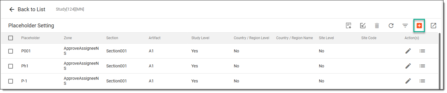Accessing option to create placeholder setting