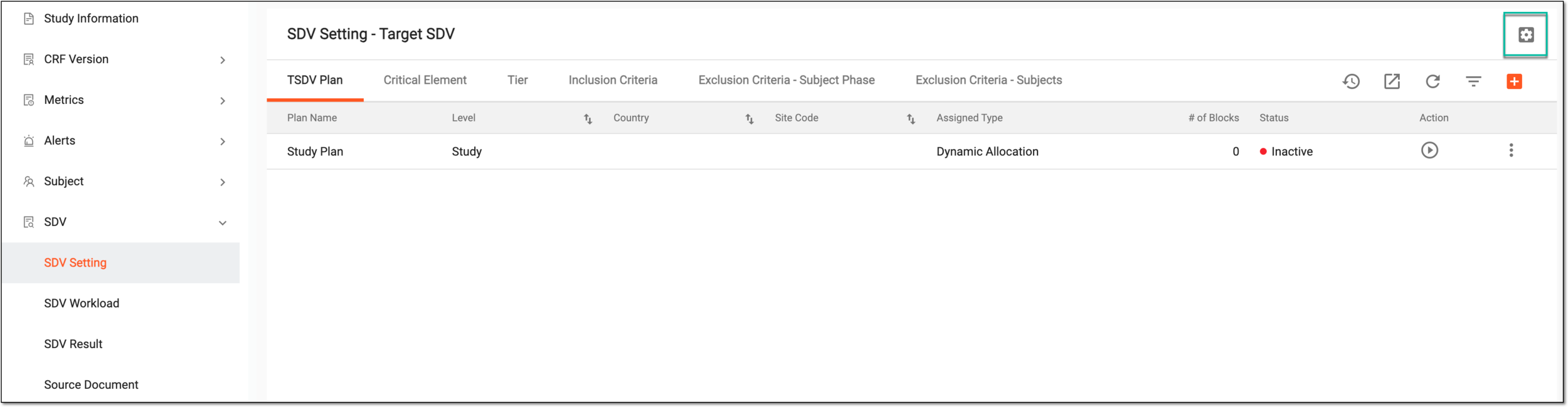 Accessing SDV setting types