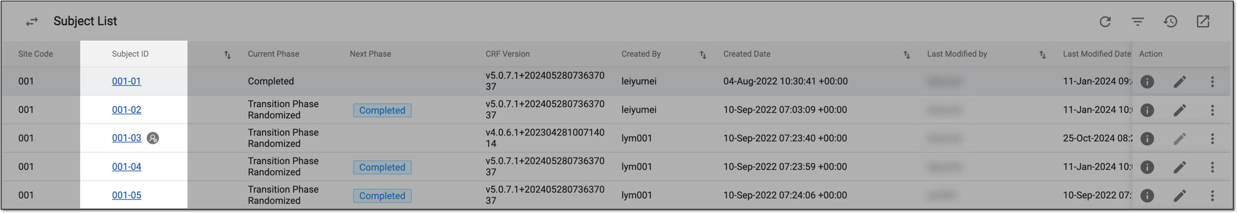 Selecting database ID