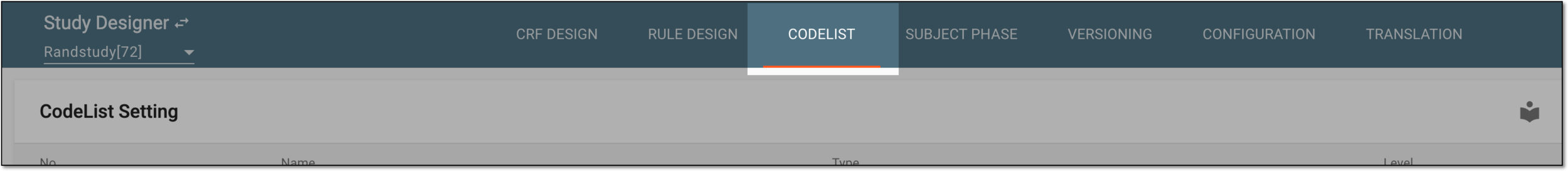 Accessing codelist management