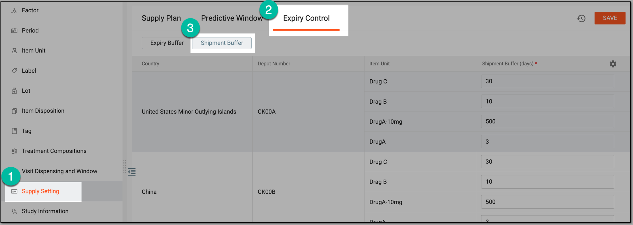 Selecting shipment buffer