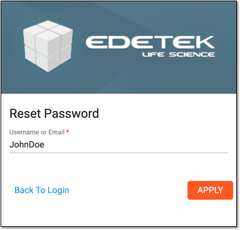 Resetting password
