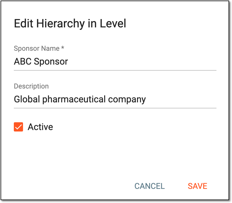 Updating sponsor