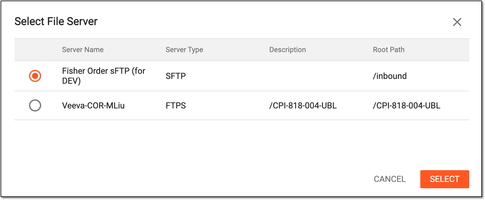 Selecting file server