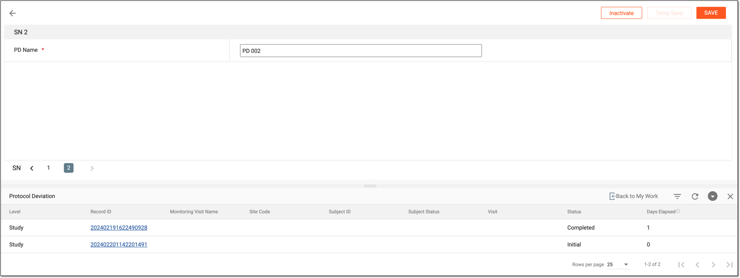Working on PD record