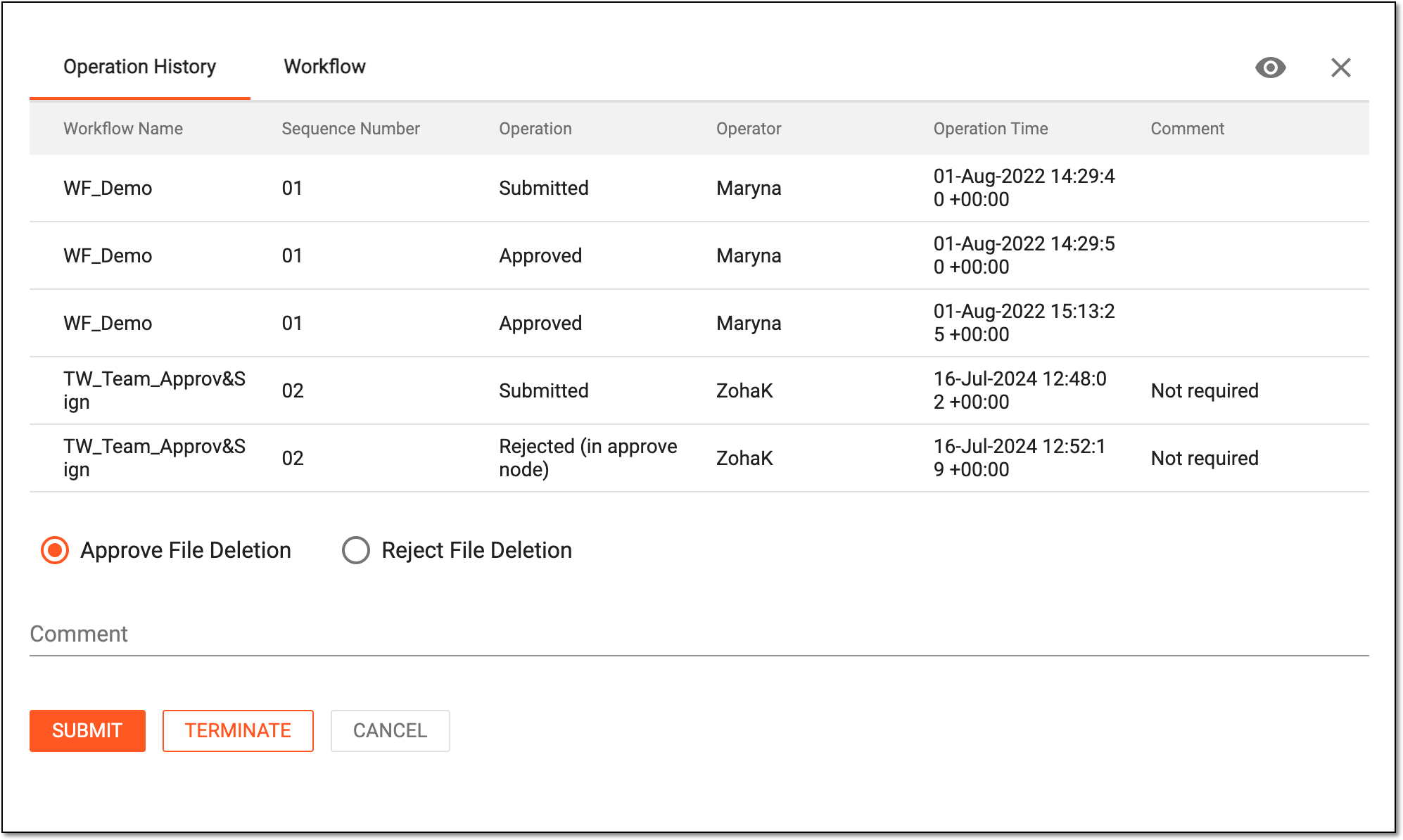 Auditing file deletion