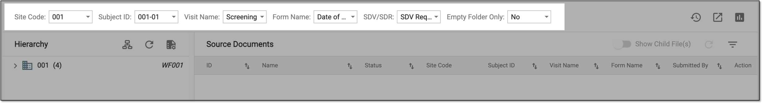 Setting source document filters