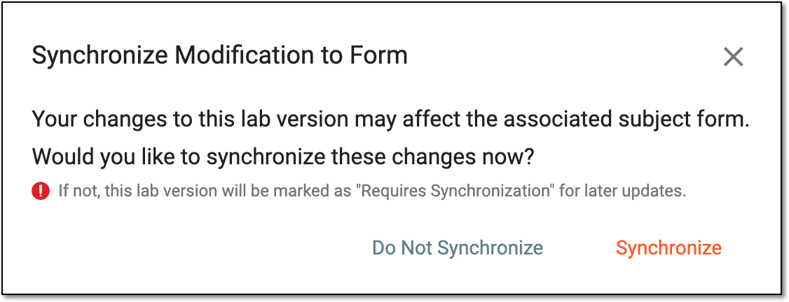 Syncing updated normal range version to associated forms