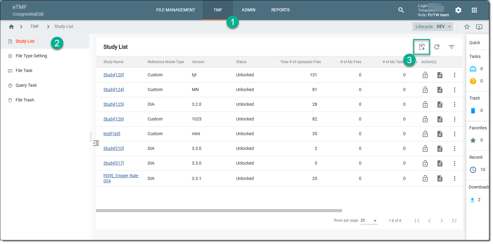 Downloading TMF hierarchy template