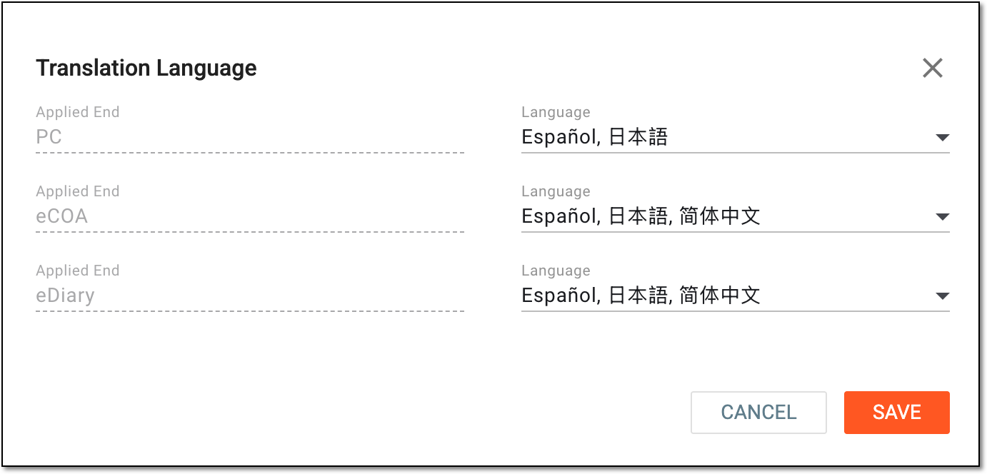 Applying translation languages
