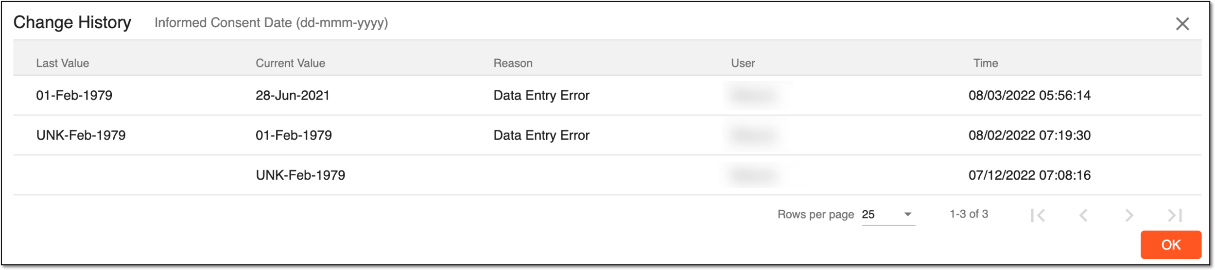 Viewing form history of changes