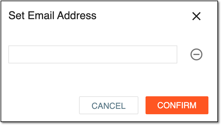 Setting email address