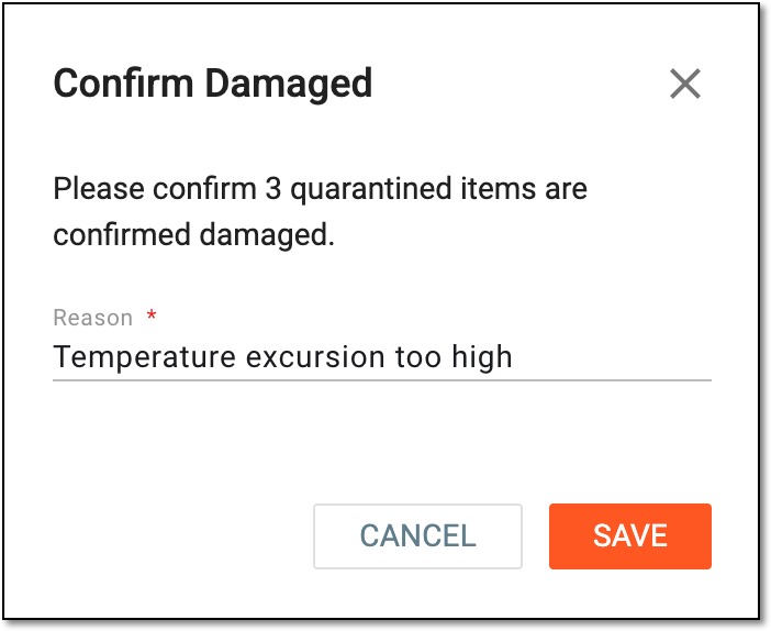 Confirming item damage