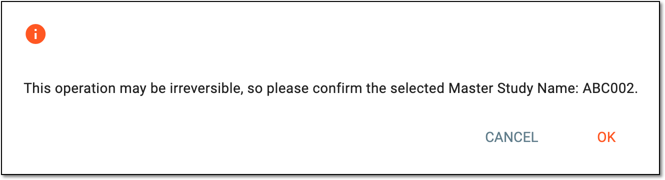 Confirming substudy creation