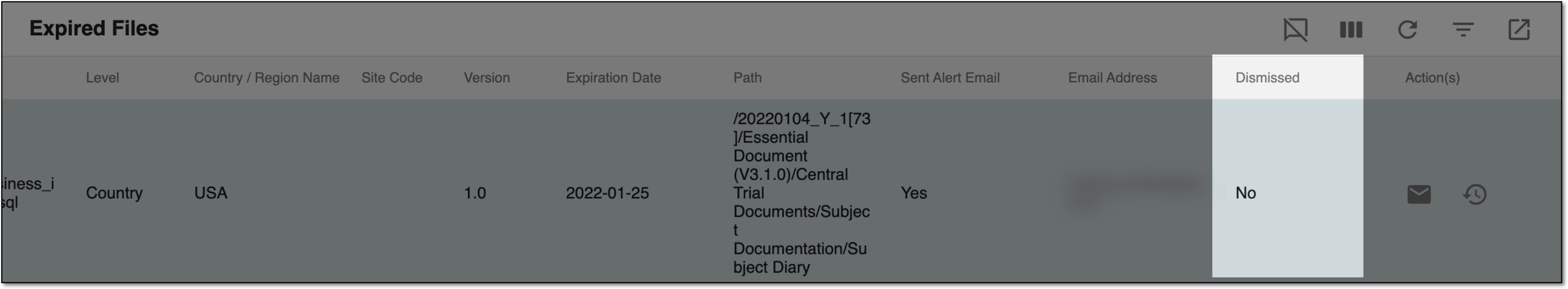 Viewing revoked file status