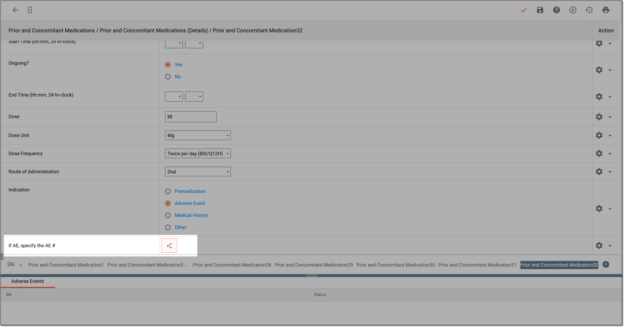 Accessing related records for selection