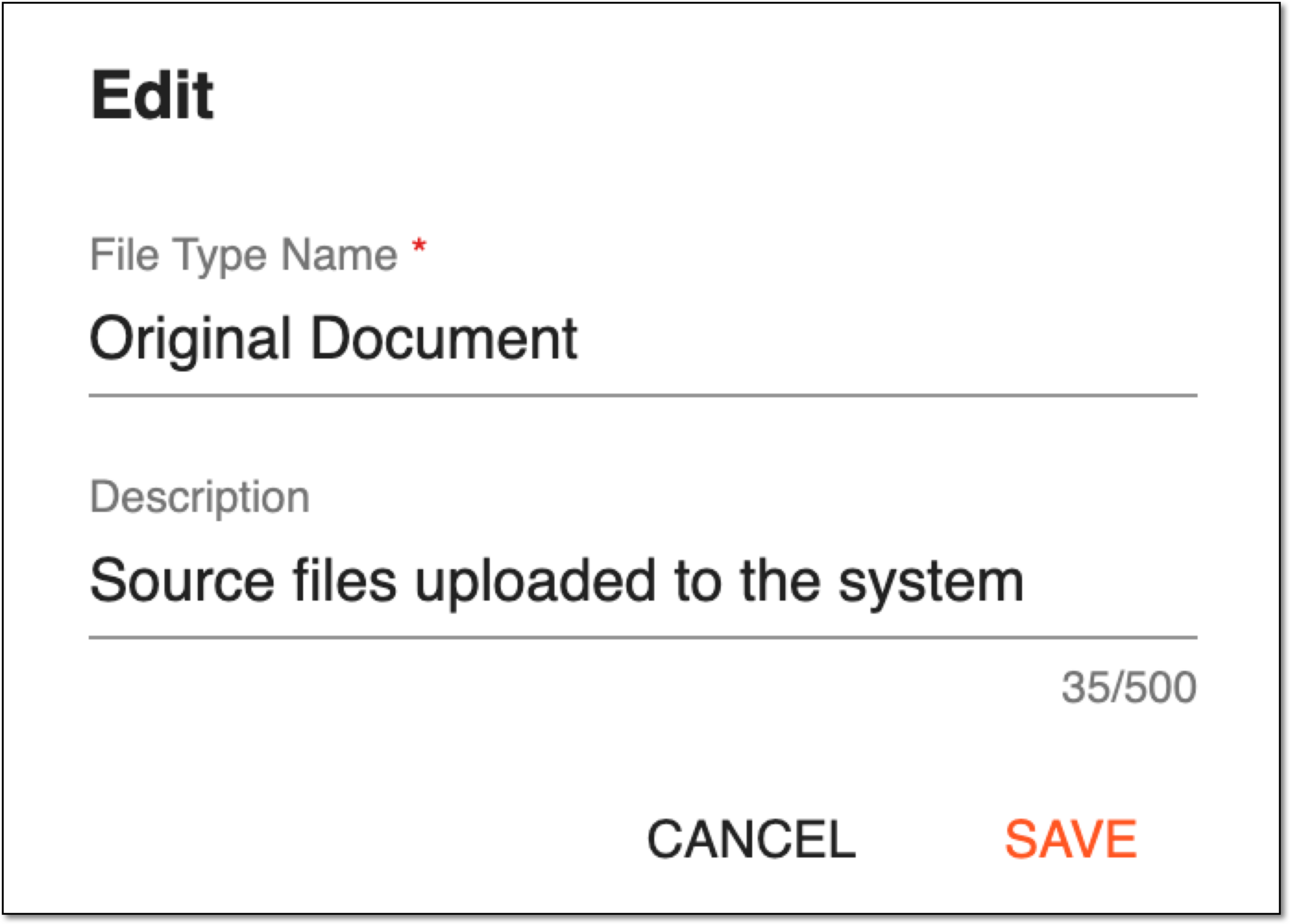 Editing custom file type