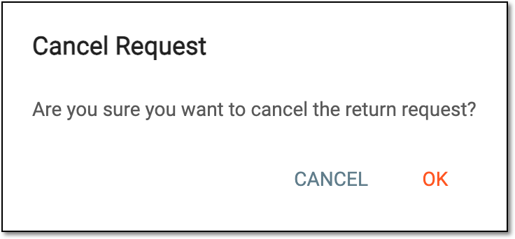 Canceling return request