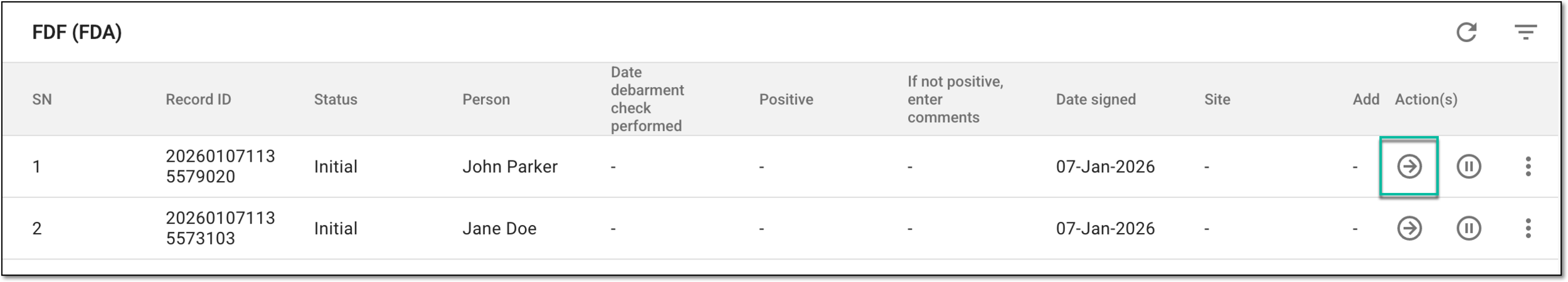Accessing autocreated tracking log entry to complete