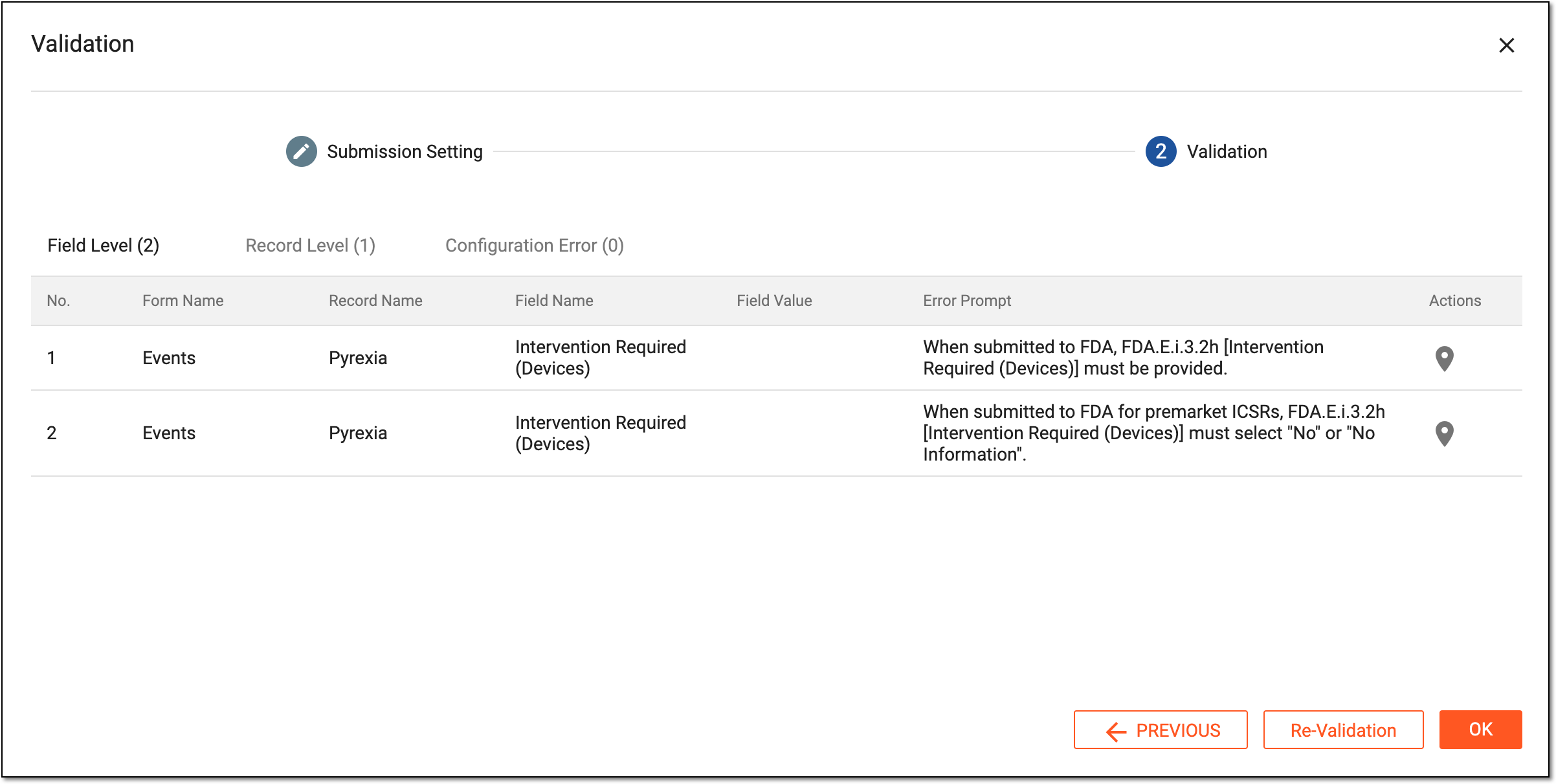 Running ICSR validation