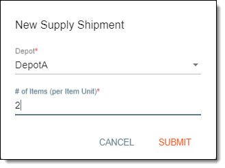 Filling new shipment form details