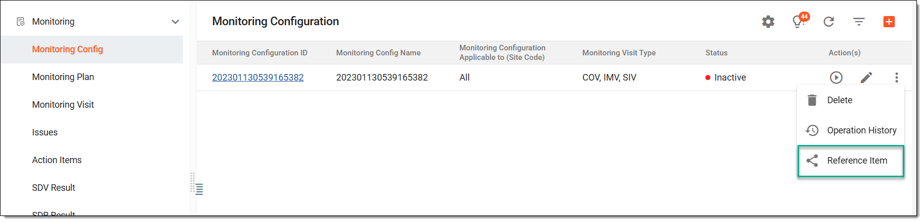 Accessing associated visit list