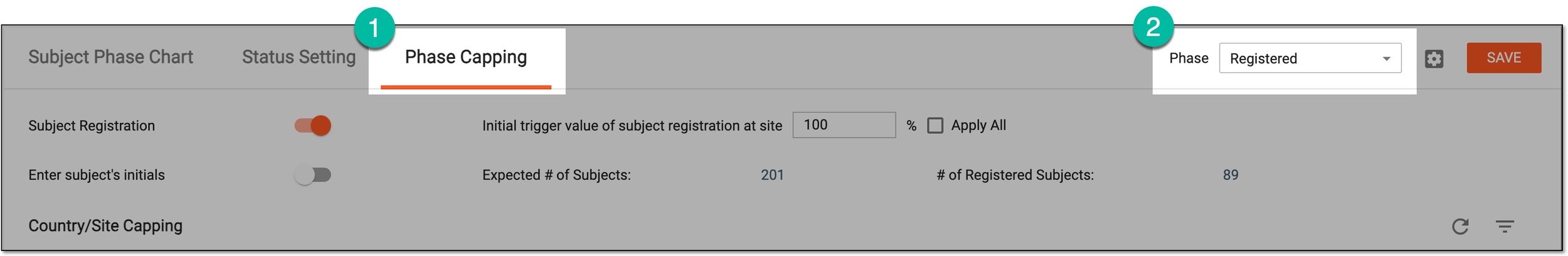 Selecting phase for configuration