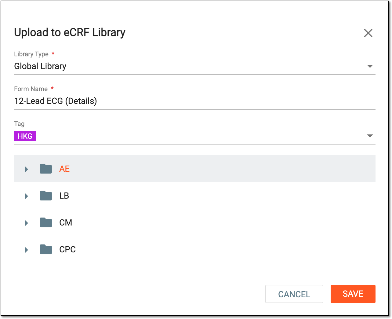 Selecting library directory for unique form