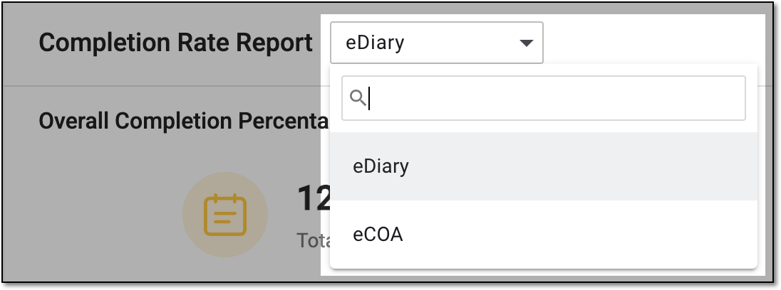 Selecting app for completion rate statistics